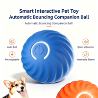 Schwerkraft-Springball für Haustiere, Kauspielzeug für Hunde, Wurfball, Bissfester Ball aus TPR-Material, Hunde-Zahnpflege-Puzzle