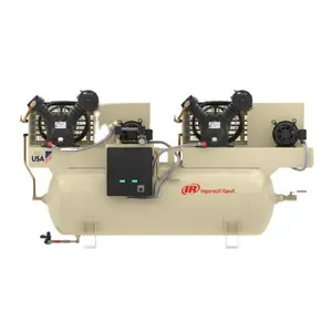 Ingersoll Rand 2-2475E5 2-2475E5-V 2-2475E5-P Dua Tahap Listrik Duplex Reciprocating Kompresor Udara 5hp 120 Galon Horizontal