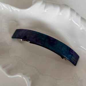 Pinza de Pelo Francesa de Acetato Curvada con Resorte, Pinza de Pelo Romántica con Resorte Metálico, Accesorio para el Cabello - Product Image 4