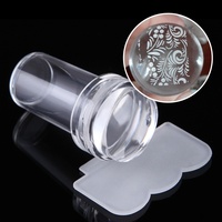 Tampon à ongles en plastique à petite tête transfrontalier populaire facile à appliquer outil de modèle de plaque à ongles