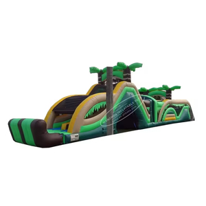 Commerciale umido e secco tropicale adulti gonfiabile castello gonfiabile scivolo gonfiabile percorso ad ostacoli - Product Image 1