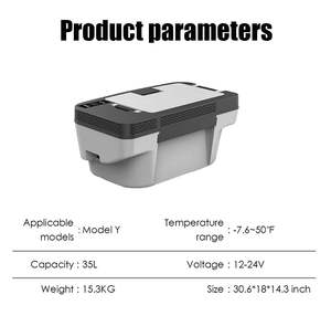 Refrigerador de Coche Recargable de 12V y 35L, Portátil, para Mantener Frescos los Alimentos, Equipo de Camping, Congelador Modificado para Maletero - Product Image 3