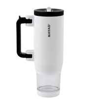 Tasses à vide à double paroi sans BPA avec logo personnalisé tasses à flacon imprimées gobelet de 40oz avec poignée de boîte à collation