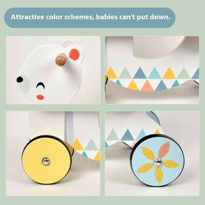 उम्र-उपयुक्त एंटी-रोलवर चार-पहिया सवारी-ऑन बैलेंस कार बच्चों के लिए 3-7 साल पुराने पेडल भालू लकड़ी के स्लाइडिंग खिलौना - Product Image 3