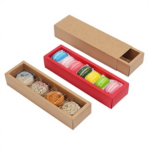 Caja <span class=keywords><strong>de</strong></span> Macarons Extensible <span class=keywords><strong>de</strong></span> Papel Kraft Reciclable para Envasado <span class=keywords><strong>de</strong></span> Alimentos, para Chocolates, Pasteles y Repostería - Product Image 4