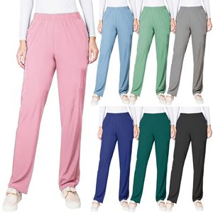 Women's Straight Leg Quick Dry Breathable Work Pants For Nurses Doctors Hospitals Plus Size Green - Product Image 1
