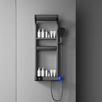 Robinet de lavabo mural à détection automatique en laiton massif, mitigeur de salle de bain mains libres avec finition brossée