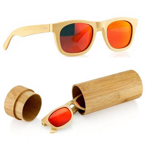 <span class=keywords><strong>Gafas</strong></span> de Sol al por Mayor, Lentes Polarizadas con Logotipo Personalizado, Hechas a Mano con Madera Natural de Bambú, con Estuche - Product Image 2