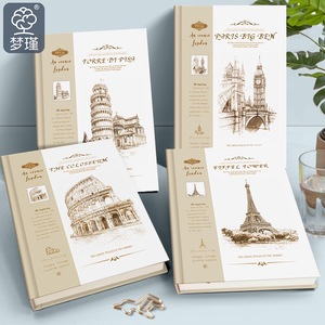 Cuaderno de Escritura Creativa con Cubierta de Papel Retro Hecha a Mano, Diseño Plano para Viajes, Encuadernación Resistente, Venta al Por Mayor - Product Image 2