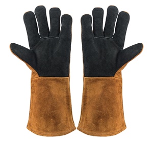 Guantes de soldadura Suncend Guantes DE TRABAJO resistentes al calor de cuero de vaca dividida - Product Image 4