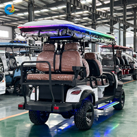 Voiturette de golf électrique Robetaa fiable 6 places, tout-terrain, avec châssis en acier et pneus durables, au prix d'usine