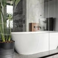 ORTONBATH-bañera moderna grande para adultos, bañera de superficie sólida, bañera independiente