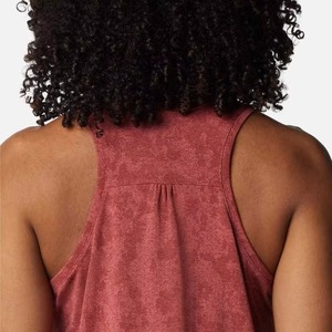 Débardeur en tricot rouge uni pour femme, col rond, respirant, style décontracté, 100% coton, longueur normale - Product Image 6