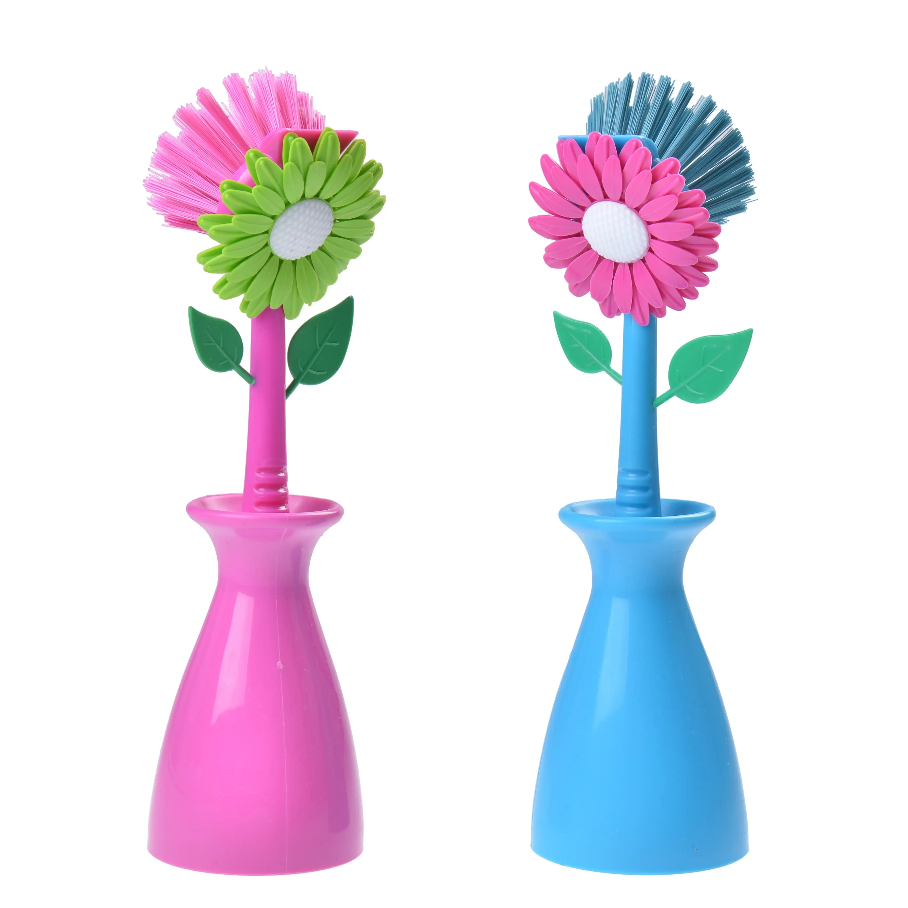 Çiçek gücü bulaşık fırçası plastik vazo
