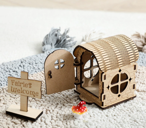 Nouvelle maison d'elfes en <span class=keywords><strong>bois</strong></span> à assembler, maison d'elfes créative à faire soi-même, cabane en <span class=keywords><strong>bois</strong></span>, jouets éducatifs pour enfants de 7 à 12 mois - Product Image 4