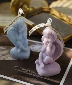 Decoración del hogar al por mayor por encargo novedad pequeño ángel velas perfumadas con alas para venta al por menor - Product Image 4