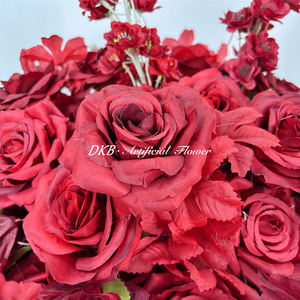 Rosas Rojas Artificiales Románticas, Bola de Flores de Color Personalizado, Ramo de Boda, Bola de Flores, Decoración de Mesa - Product Image 4