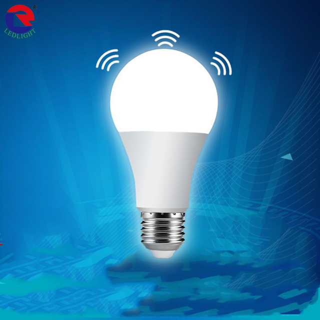 Led Bulb with Microwave Sensor Smart LED Bulb 5W/7W/9W/12W 60mm 65mm 70mm Light Bulbs