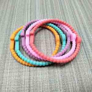 Pulsera Elástica Redonda Personalizada con Cuentas de Silicona Coloridas, Santos Católicos, Oración Religiosa, Pulseras de Jesús - Product Image 6