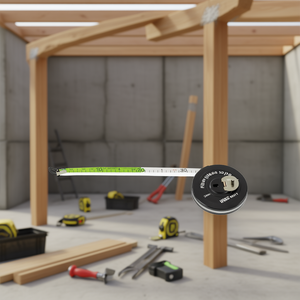 Cinta métrica de fibra de vidrio de 30 m retráctil con gancho para trabajos de construcción y medición - Product Image 3