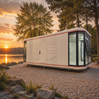 Maison-capsule préfabriquée moderne à installation rapide, modulaire, en conteneur
