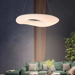 <span class=keywords><strong>Lampadario</strong></span> a Ciambella Bianco di Design Italiano <span class=keywords><strong>per</strong></span> Soggiorno, Hotel, Sala da Pranzo e Camera da Letto - Product Image 6
