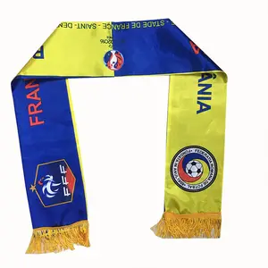 Custom Sport Fans Jacquard Knitted Scarf Football Club Supporter Football Team Neck Fan Cheering Scarf Club Scarves