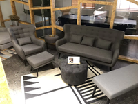 Canapé d'angle en tissu velours de style européen moderne de luxe CARLFORD, ensemble de 3 places, pour la maison, l'appartement, l'hôtel, les salons