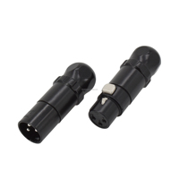 Connecteurs audio vidéo XLR personnalisés 2U plaqués or, fiche femelle 3 broches, utilisés dans les systèmes audio vidéo HIFI et les enceintes.