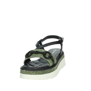 Sandali con tacco nero/verde 220973 - Product Image 6