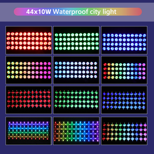 ไฟเมทริกซ์ LED RGBW 44x10W IP65 DMX512 สำหรับตกแต่งเมือง โครงสร้างอะลูมิเนียม - Product Image 5