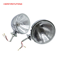 6014 classique Vintage voiture Modification 7 pouces bande de phare ronde H4 ampoule phare pour moto et éclairage de voiture