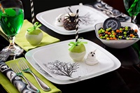 Ensemble de vaisselle en mélamine Bestwares, design luxueux, forme carrée, vente en gros, vaisselle en plastique, service pour 6 personnes