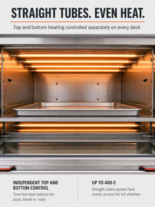 <span class=keywords><strong>Forno</strong></span> Elettrico Commerciale <span class=keywords><strong>a</strong></span> 3 Piani con 9 Vassoi, <span class=keywords><strong>Forno</strong></span> <span class=keywords><strong>a</strong></span> Piani in Acciaio Inox per Pizzeria, Panetteria e Ristorante - Product Image 4