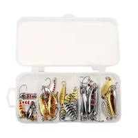 LUSHAZER 29 pcs/set Fishing Metal Mini Smart Spoon Lure Kit Isca Artificial Hard Pesca 1.5g-5g Fishing Bait for Bass Trout Pike