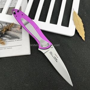 Purple LEEK <b>1660</b> DIY OEM Aluminum Alloy Handle 8Cr13MoV Blade Folding Hunting Knife Outdoor Camping EDC Tool Hiking Survival - Product Image 5