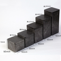 Leere 9 X9cm rechteckige Kinder Geschenk Briefkarte Fall Verpackung benutzer definierte Logo Design Druck box kleine Metall Zinn Aufbewahrung sglas