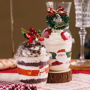 Bouteille en plastique transparente en forme de U personnalisée imprimée PET Conteneur parfait congelé Gobelets en plastique jetables pour gâteau, fruits, dessert, <span class=keywords><strong>yaourt</strong></span> - Product Image 6