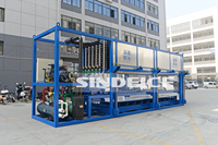 Machine à glace en blocs industrielle SINDEICE de grande production, 10 tonnes, entièrement automatique, haute efficacité, avec compresseur d'origine
