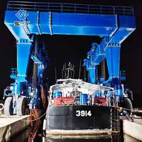 Grue de levage marine à double poutre SGY de 5 à 800 tonnes, plateforme de levage de bateaux hydraulique avec moteur et engrenages, modèle MBH100t