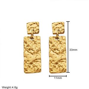 Pendientes de Moda 2025, Pendientes de Acero Inoxidable Antideslustre con Diseño de Pepita, Joyería Coreana para Mujer - Product Image 2