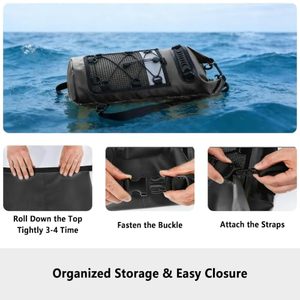 Sac à dos étanche 10L 20L 30L, sac à dos flottant étanche pour kayak, navigation de plaisance, randonnée - Product Image 2