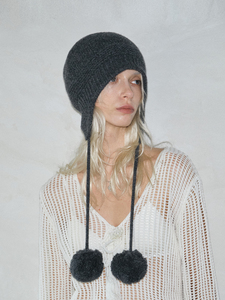 Gorro de lana tejido con protección cálida para las orejas, estilo Lei Feng, gorro de aviador Guima para mujer - Product Image 4