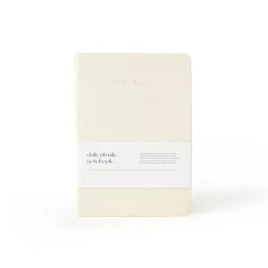 Cuaderno de rituales diario de lino A5 diario de lino diario de tapa dura personalizado cuadernos personalizados suministros de oficina de autocuidado
