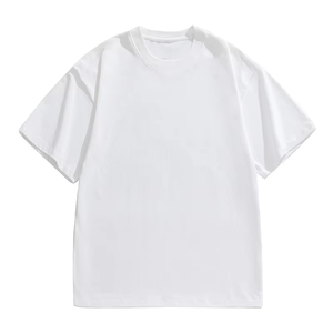 Wholesale <b>Bulk</b> Oversized Loose Fit 100% Cotton <b>Terry</b> Plaid Boxy Drop Shoulder High Quality Unisex 300 Grams Anti-Wrinkle Tshirt - Product Image 2