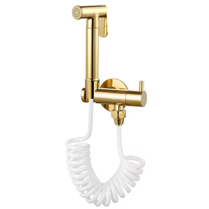 Rociador de bidé portátil <span class=keywords><strong>para</strong></span> inodoro con control de presión de agua ajustable y <span class=keywords><strong>manguera</strong></span> retráctil de resorte <span class=keywords><strong>para</strong></span> higiene femenina - Product Image 1