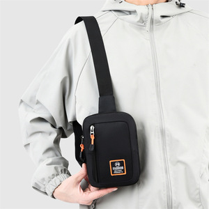 Mini Men's Crossbody Bag Oxford Cloth Water Resistant Casual Shoulder Bag For Commuting Travel Phone Storage Green Black Gray - Product Image 4