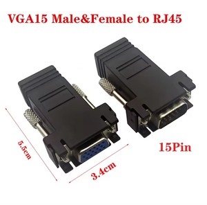 DB9 VGA15 DB25 macho/hembra a RJ45 9 15 25 PIN RS232 VGA adaptador de puerto serie conectores extensor a convertidor extendido <span class=keywords><strong>Ethernet</strong></span> - Product Image 5