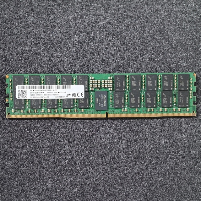 Micro MTC40F2047S1RC56BB1128GB DDR5-5600MHz PC5-44800 2Rx4 CL46 ECC RDIMM Memory