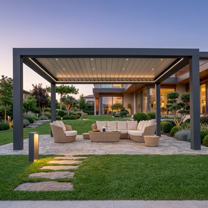 Pérgola Bioclimática Minimalista 3x3 con Techo de Lamas, Resistente a la Intemperie, Motorizada, Estructura Exterior de Aluminio con Recubrimiento en Polvo - Product Image 3